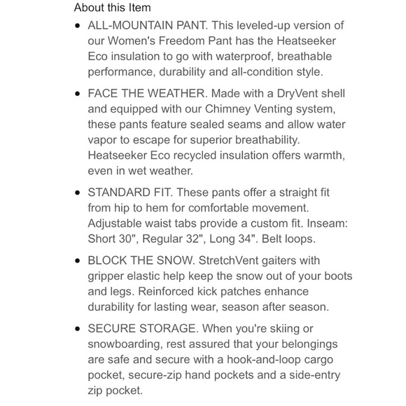 The North Face Snow Pants The North Face $220 - Picture 17 of 17